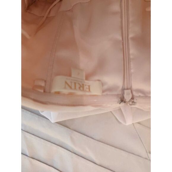 ERIN by Erin fetherstone blush pink mesh formal gown with cherry blossoms sz 4 - Picture 3 of 12